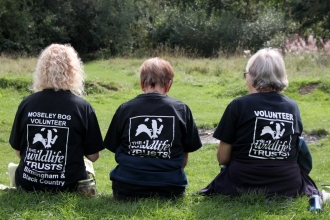 Volunteers at Moseley Bog