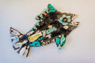 Fish made out of waste plastic