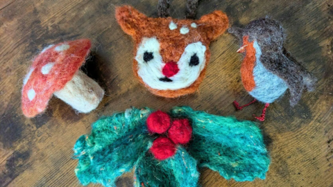 Festive Ornament Felting