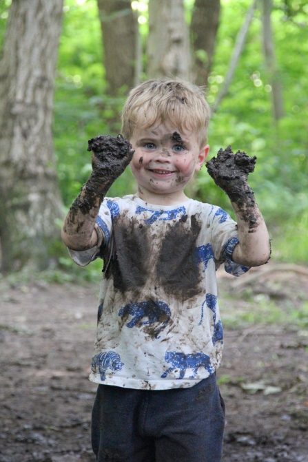 Muddy toddler