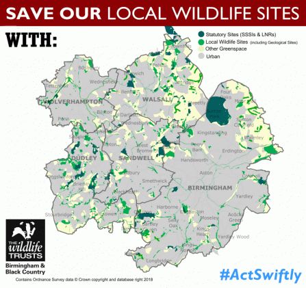 Map Showing Local Wildlife Sites