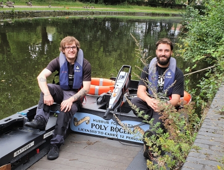 Tom and Jake aboard the Poly Roger