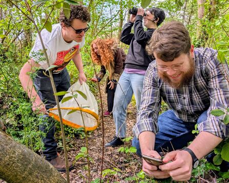 Staff getting ready for the City Nature Challenge